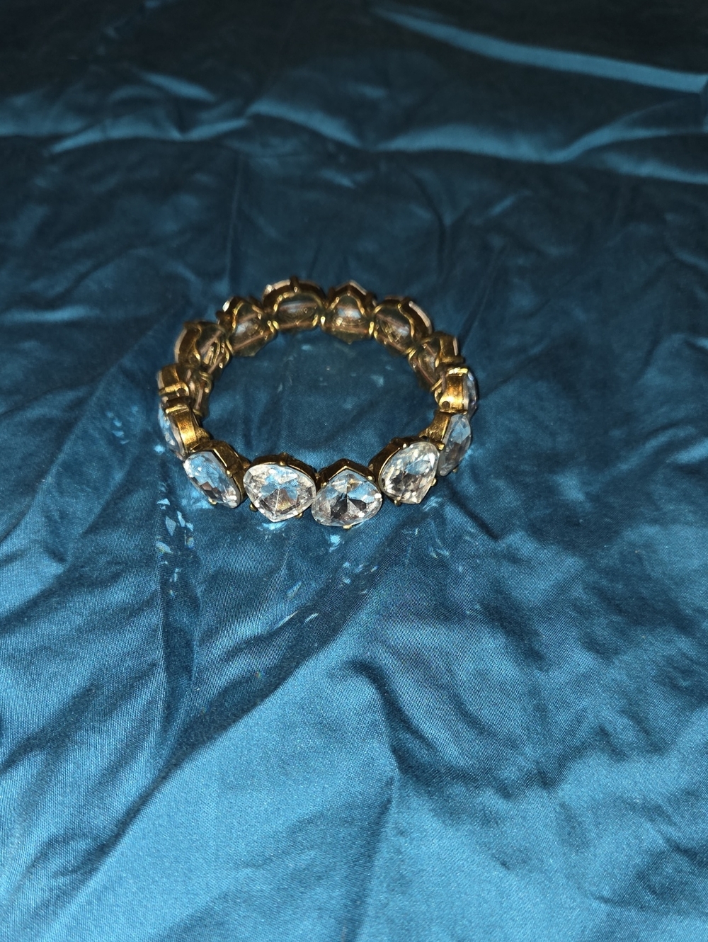 Gold Crystal Stretch Bracelet - Women Jewelry